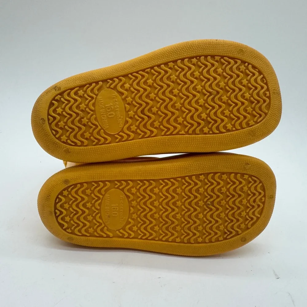 Tree Grandpa Toddler Yellow Rubber Rain Boots Waterproof Size 16cm 9.5 Toddler